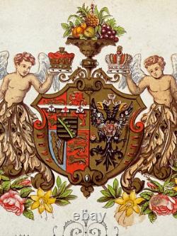 Antique Imperial Russian Grand Duchess Maria Alfred Wedding Menu Queen Victoria
