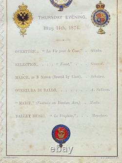 Antique Imperial Russian Grand Duchess Maria Alfred Wedding Music Programme QV