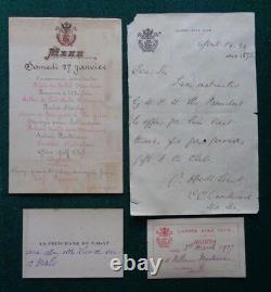 Antique Imperial Russian Grand Duke Michael Romanov Cannes Mandelieu Golf Menu