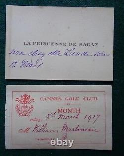 Antique Imperial Russian Grand Duke Michael Romanov Cannes Mandelieu Golf Menu