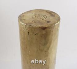 Antique Imperial Russian Hammered Brass Vase, 8 Tall