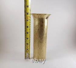 Antique Imperial Russian Hammered Brass Vase, 8 Tall