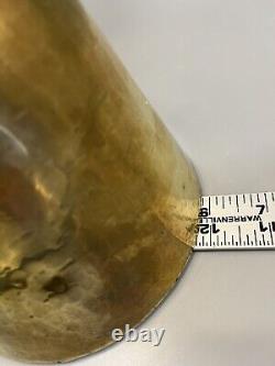 Antique Imperial Russian Hammered Brass W Copper Trim Water Pitcher Maker's Mark