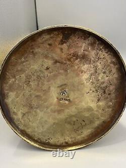 Antique Imperial Russian Hammered Brass W Copper Trim Water Pitcher Maker's Mark