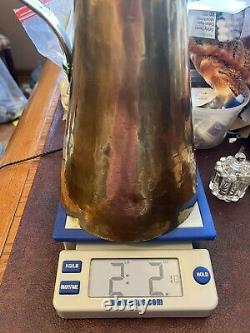 Antique Imperial Russian Hammered Brass W Copper Trim Water Pitcher Maker's Mark