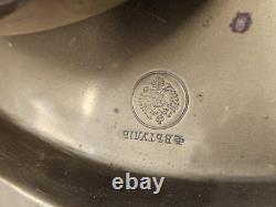 Antique Imperial Russian Hand Hammered Oval Brass Tray Handles 22 1800s Mark