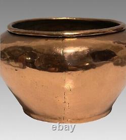 Antique Imperial Russian Hand Made Copper Bowl or Planter