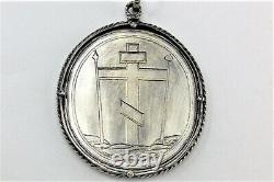Antique Imperial Russian Icon Cross Sterling Silver 84 Royal Pendant Gift 24.27g