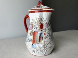 Antique Imperial Russian KUZNETSOV Porcelain Tea Pot Jug Asian Style