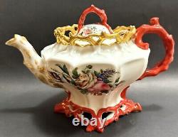 Antique Imperial Russian Kornilov Brothers Large Porcelain Tea Pot