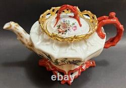 Antique Imperial Russian Kornilov Brothers Large Porcelain Tea Pot