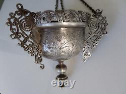 Antique Imperial Russian Lampada Sterling Silver 84