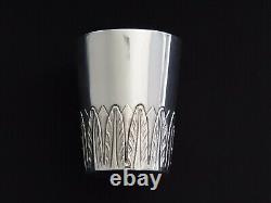 Antique Imperial Russian MARCHAK Chased Silver Beaker Mug Cup Shot Charka Kovsh