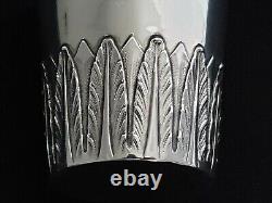 Antique Imperial Russian MARCHAK Chased Silver Beaker Mug Cup Shot Charka Kovsh