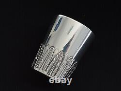 Antique Imperial Russian MARCHAK Chased Silver Beaker Mug Cup Shot Charka Kovsh