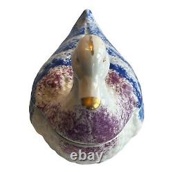 Antique Imperial Russian M S Kuznetsov Porcelain Duck Box