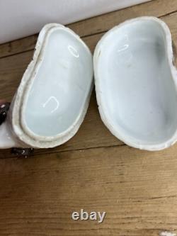 Antique Imperial Russian M S Kuznetsov Style Porcelain Ram Butter Dish