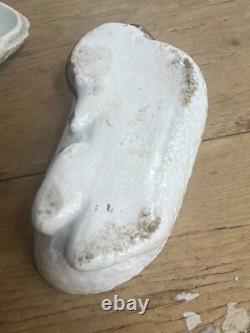 Antique Imperial Russian M S Kuznetsov Style Porcelain Ram Butter Dish
