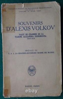 Antique Imperial Russian Memoir Alexis Volkov Valet Tsarina Alexandra Romanov