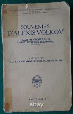 Antique Imperial Russian Memoir Alexis Volkov Valet Tsarina Alexandra Romanov
