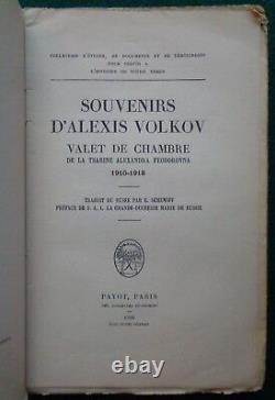 Antique Imperial Russian Memoir Alexis Volkov Valet Tsarina Alexandra Romanov