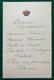 Antique Imperial Russian Menu Romanov Crown Grand Duke Duchess Princess Lieven