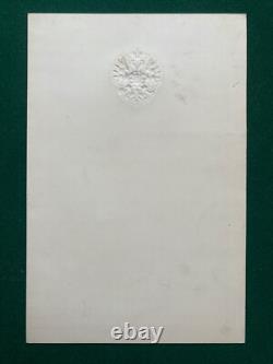 Antique Imperial Russian Menu Tsar Nicholas II Romanov Coat of Arms 1894