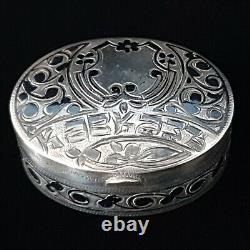 Antique Imperial Russian Niello 84 Silver Armorial Snuff Pill Vesta Case Royalty