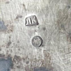 Antique Imperial Russian Niello 84 Silver Armorial Snuff Pill Vesta Case Royalty