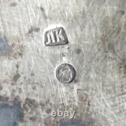 Antique Imperial Russian Niello 84 Silver Armorial Snuff Pill Vesta Case Royalty