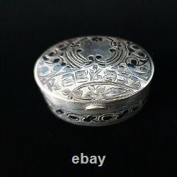 Antique Imperial Russian Niello 84 Silver Armorial Snuff Pill Vesta Case Royalty