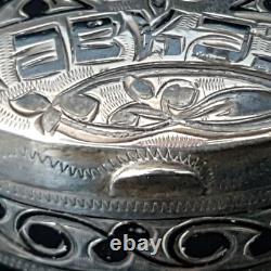Antique Imperial Russian Niello 84 Silver Armorial Snuff Pill Vesta Case Royalty