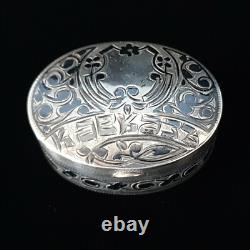 Antique Imperial Russian Niello 84 Silver Armorial Snuff Pill Vesta Case Royalty