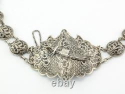 Antique Imperial Russian Niello Sterling Silver Sword Belt 1910s Hallmarked