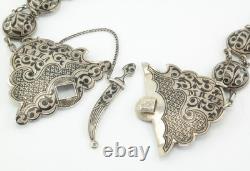 Antique Imperial Russian Niello Sword Sterling Silver Belt
