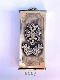 Antique Imperial Russian Nikolay II Sterling Silver 84 Toothpick Case Signed 77g