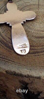 Antique Imperial Russian Orthodox Cross Christian Pendant 1865 Rose Gold 56 14K