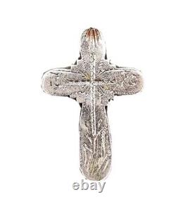 Antique Imperial Russian Orthodox Cross Christian Pendant 1865 Rose Gold 56 14K