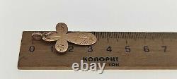 Antique Imperial Russian Orthodox Cross Christian Pendant 1866 Rose Gold 56 14K