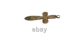 Antique Imperial Russian Orthodox Cross Christian Pendant 1888 Gold 56 14K