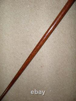 Antique Imperial Russian Palm Wood Walking Stick Hussar Soldier Shako Top 1904