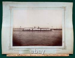 Antique Imperial Russian Photo Palace River Steamer Emperor Alexander on Volga