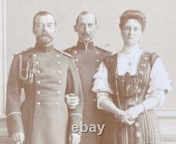 Antique Imperial Russian Photo Tsar Nicholas II Romanov Tsarina Prince of Greece