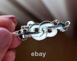 Antique Imperial Russian Pin Brooch Sterling Silver 84 Signed and Marked 5.7 gr