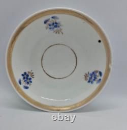 Antique Imperial Russian Porcelain Cup and Saucer Goulin Brothers Factory