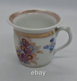 Antique Imperial Russian Porcelain Cup and Saucer Goulin Brothers Factory