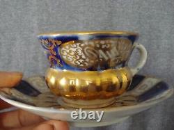 Antique Imperial Russian Porcelain Tea Cup Samsonov and Saucer Kuznetsov Factory
