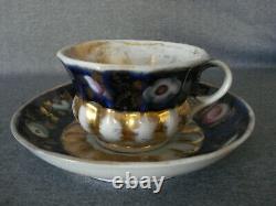 Antique Imperial Russian Porcelain Tea Cup and Saucer Gulin Factory