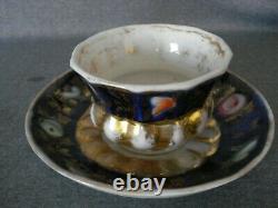 Antique Imperial Russian Porcelain Tea Cup and Saucer Gulin Factory