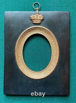 Antique Imperial Russian Presentation Miniature Portrait Frame Tsar Romanov